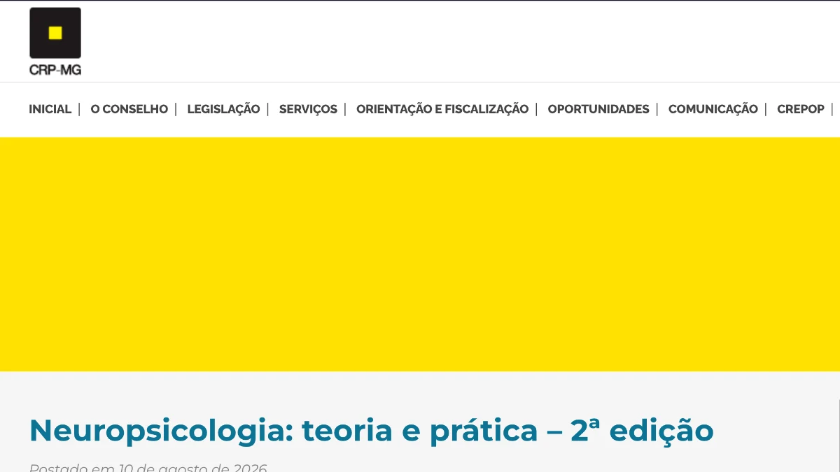 Notícia CRP: Neuropsicologia: teoria e prática - 2ª edição